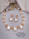 5 AD Designer Diamond Rose Gold Kundan Necklace Wholesale Price In Surat
